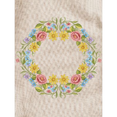 Free Apology Card - Embroidered Floral Design