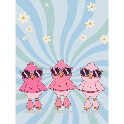Free Groovy Easter Card - Send Funny Chicks!