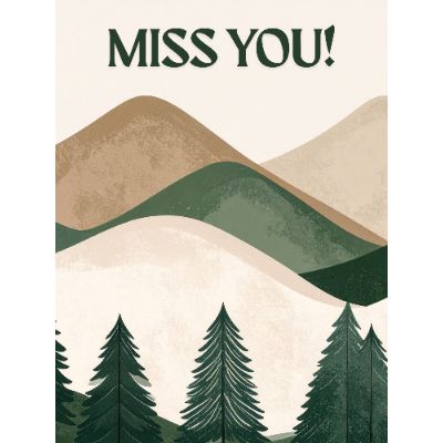 Free Thinking of You Card - Scenic Mountain Design