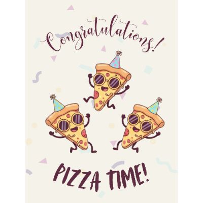 Free Congrats Card - Pastel Pizza Party!
