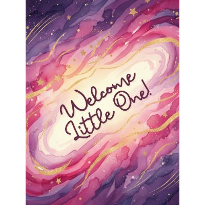 Free Baby Shower Card - Dreamy Celestial Design