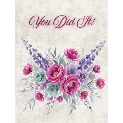 Free Graduation Card - Bold Congrats & Bouquet!