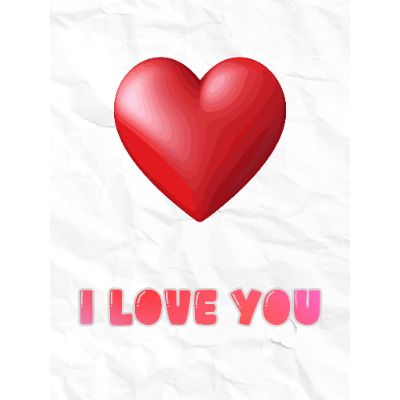 Free I Love You Card - Minimalist & Romantic