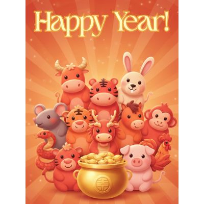 Free Chinese New Year Card - Send Zodiac Greetings!