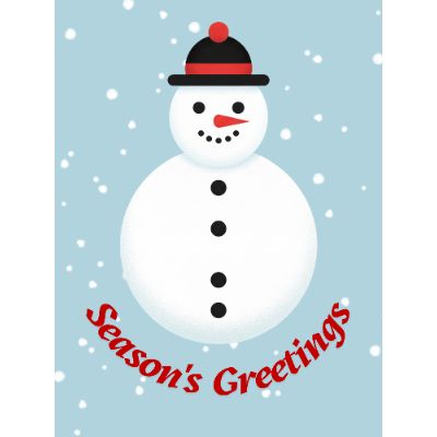 Free Holiday Card - Whimsical Snowman Fun!