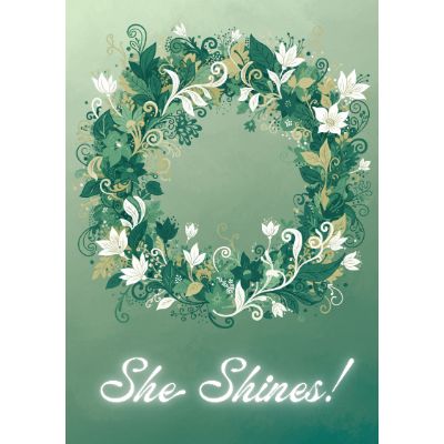 Free Women's Day Card - She Shines!