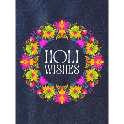 Free Holi Card: Vibrant Floral Wishes Online