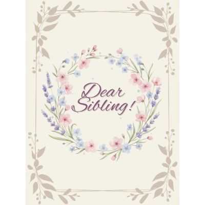 Free Siblings Day Card - Pastel Floral Design