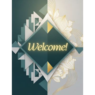 Free Welcome Card - Modern Abstract Design
