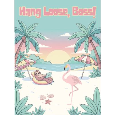 Free Boss's Day Card - Tropical Relaxation