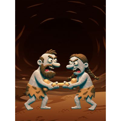 Free Siblings Day Card - Hilarious Caveman Design!