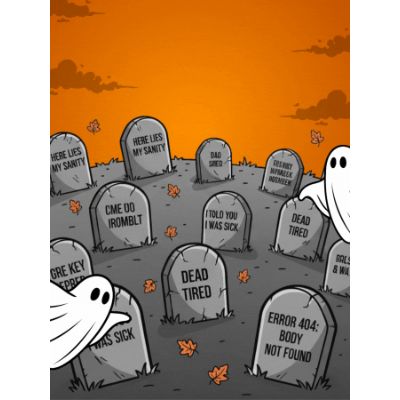 Free Halloween Card - Rest in Pieces!