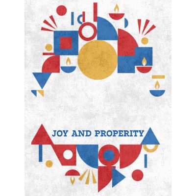 Free Diwali Card - Modern Geometric Design