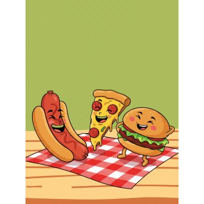 Free Family Day Card - Funny Food Picnic!