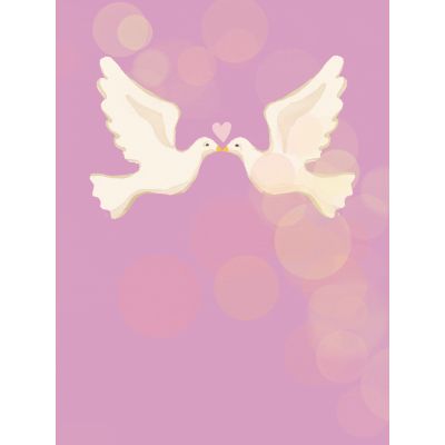 Free Love Card - Romantic Doves & Heart Design