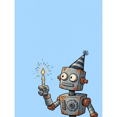 Free Robot Birthday Card - Tough & Funny!