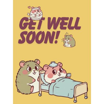 Free Get Well Card - Hamster Humor to Send Now!