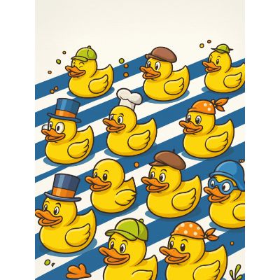 Free Baby Shower Card - Duck Race Fun!