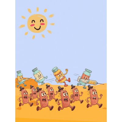 Free Get Well Card - Funny Germs Beware!