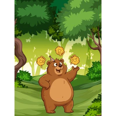 Free Hap-bee Birthday Card - Cute Bear Design!