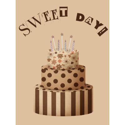Free Birthday Card - Sweet Cake Design!