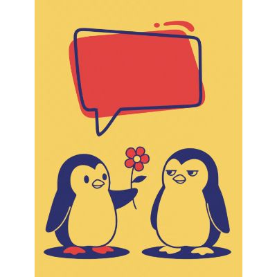 Free Anniversary Card - Awkward Penguin Love!