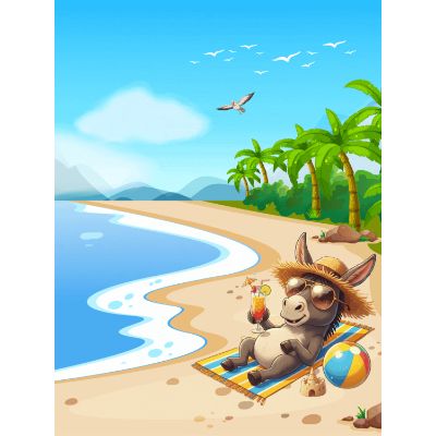 Free 'Just Because' Card - Donkey Beach Vacation!