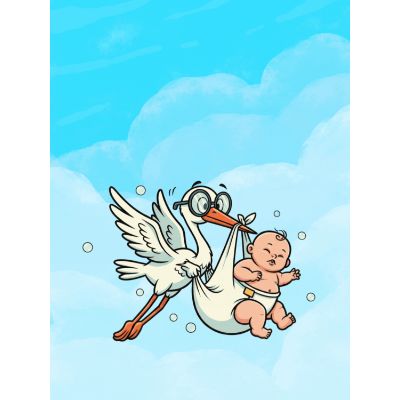 Free New Baby Card - Funny Stork Delivery!