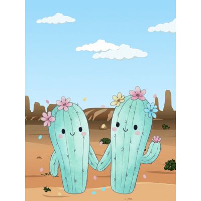 Free Anniversary Card - Cacti Love!