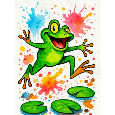 Free Good Luck Card - Leap into Happiness!