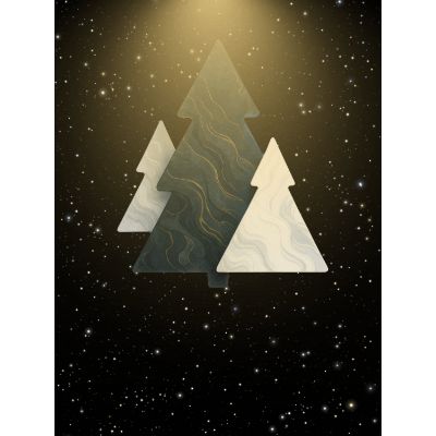 Free Christmas Card - Minimalist Marble Design