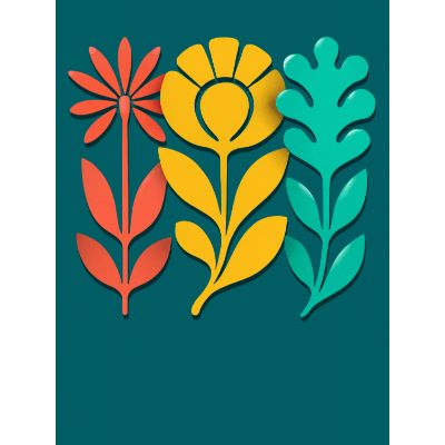 Free Graduation Card - Bold Floral Congrats!