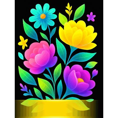 Free Welcome Card - Neon Floral Greetings Online