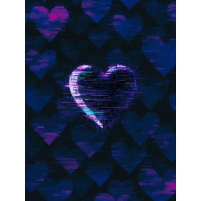 Free Valentine's Card - Glitch Art Love!