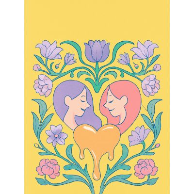 Free Friendship Card - Art Nouveau Style
