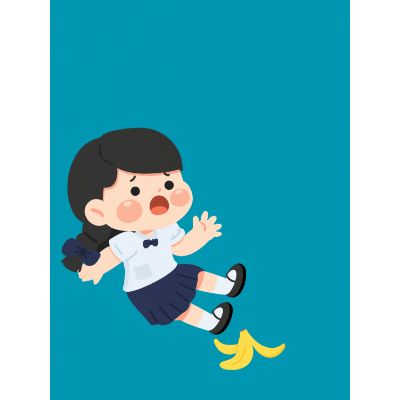 Free Funny Thank You Card - Oops! Slippery Thanks