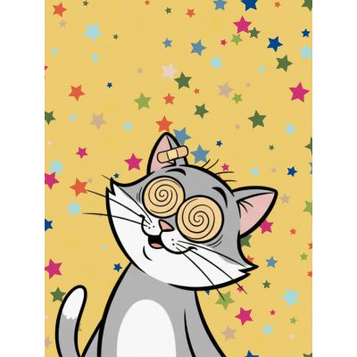 Free Get Well Card - Funny Dizzy Cat!