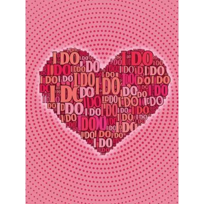 Free Wedding Card - "I DO" Heart Design