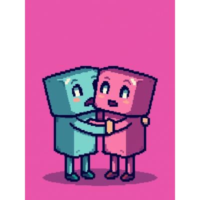 Free Thinking of You Card - Retro Pixel Art!