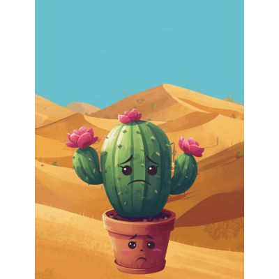 Free Miss You Card - Funny Cactus Friend