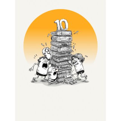 Free Work Anniversary Card - High Five the Milestone!