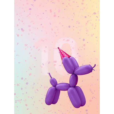 Free Just Because Card - Whimsical Balloon Fun!