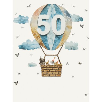 Free Hot Air Balloon Card - Celebrate Milestones!