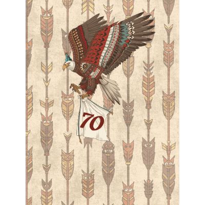 Free 70th Birthday Card - Native American Design