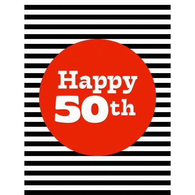 Free 50th Birthday Card - Bold & Modern Design