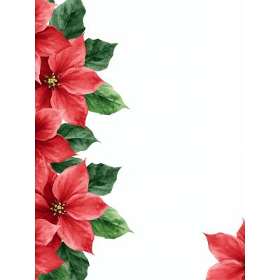 Free Christmas Card - Elegant Poinsettia Design