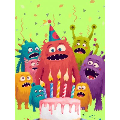 Free 10th Birthday Card - Monster Party Fun!