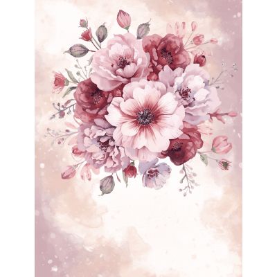 Free Anniversary Card - Watercolor Bouquet Design