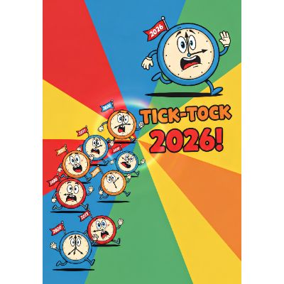 Free New Year Card - Retro Countdown to 2026!