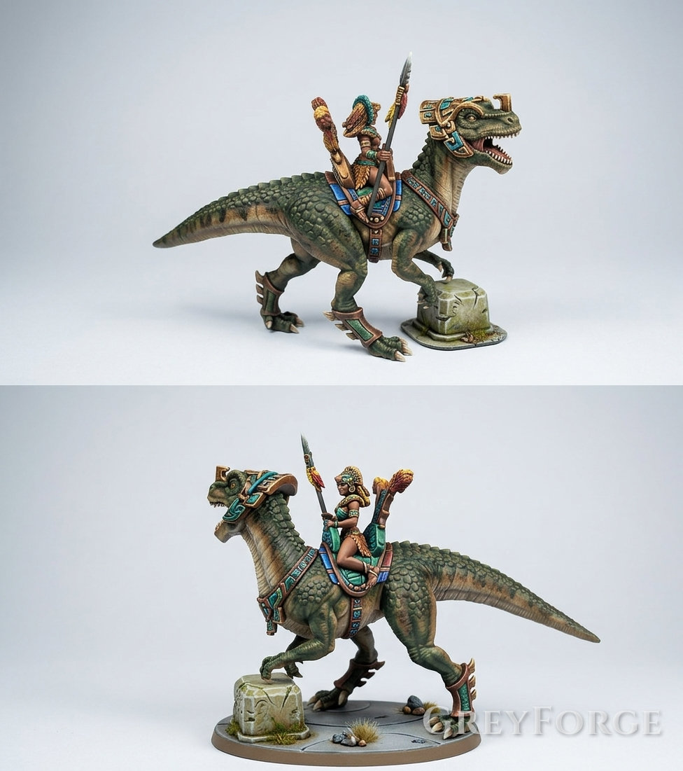 Amazzone del Sole su Sauride Predatore